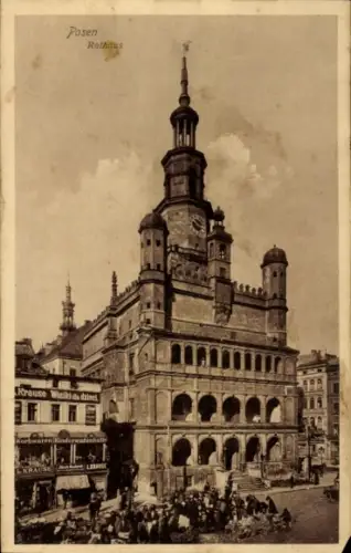 Ak Poznań Posen, Rathaus