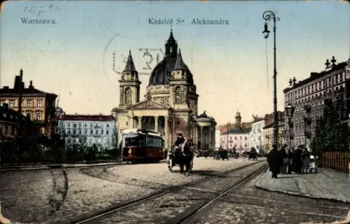 Ak Warszawa Warschau Polen, Sankt Alexander-Kirche