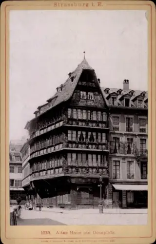 Foto Strasbourg Straßburg Elsass Bas Rhin, Altes Haus, Domplatz