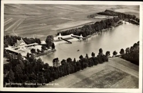 Ak Bad Dürrheim im Schwarzwald, Strandbad, Fliegeraufnahme