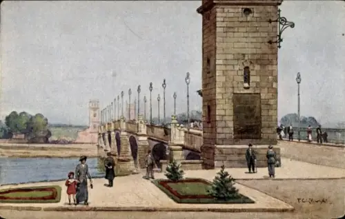 Künstler Ak Cieslewski, T., Warszawa Warschau Polen, Trzeci most