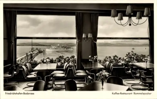 Ak Friedrichshafen am Bodensee, Café Restaurant Rommelspacher