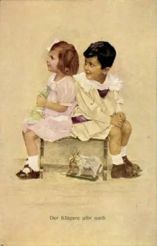 Künstler Ak Jobst, Der Klügere gibt nach, Kinder