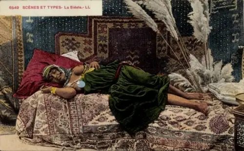 CPA Scenes et Types, La Siéste