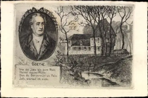 Künstler Ak Dichter Johann Wolfgang von Goethe, Portrait