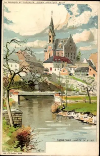 Künstle Litho Ranot, F., Rochefort Wallonien Namur, Rathaus