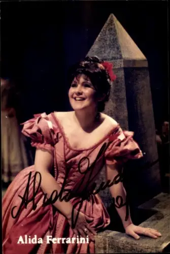 Foto Opernsängerin Alida Ferrarini, Portrait, Autogramm