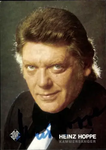 Autogrammkarte Kammersänger Heinz Hoppe, Portrait, Autogramm