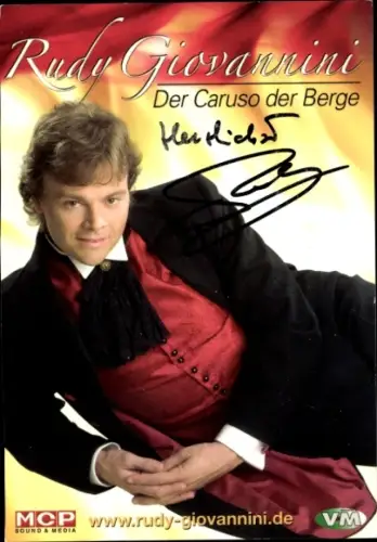 Ak Sänger Rudy Giovannini, Der Caruso der Berge, Portrait, Autogramm