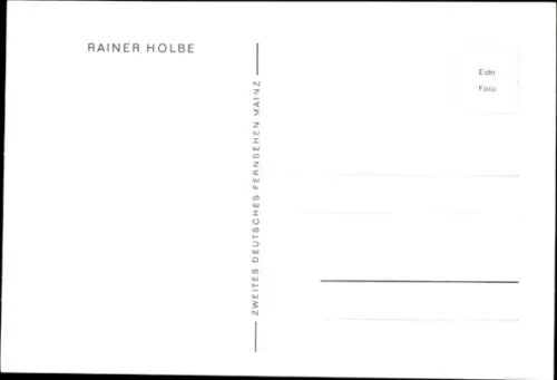 Ak Journalist und Autor Rainer Holbe, Portrait, Autogramm