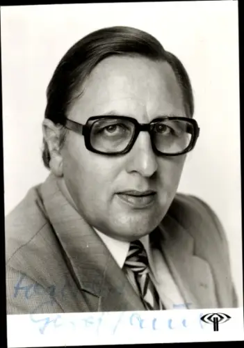 Ak Moderator Gerd Jauch, Portrait, Autogramm