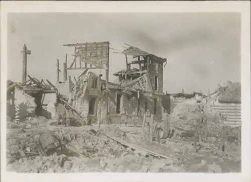 Foto Perthes lès Hurlus Marne, Kriegszerstörungen, I. WK