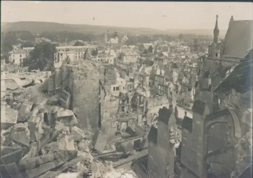 Foto Soissons Aisne, Kathedrale, Zerstörungen, I. WK