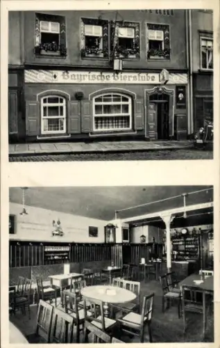 Ak Freiberg in Sachsen, Bayrische Bierstube, Inh. R. Fritzsche, Straßenansicht, Inneres