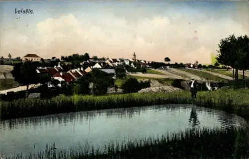 Ak Velešín Weleschin Südböhmen, Gesamtansicht