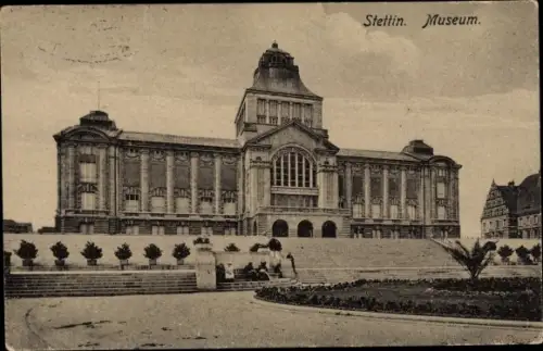 Ak Szczecin Stettin Pommern, Museum