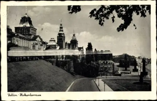 Ak Szczecin Stettin Pommern, Hakenterrasse