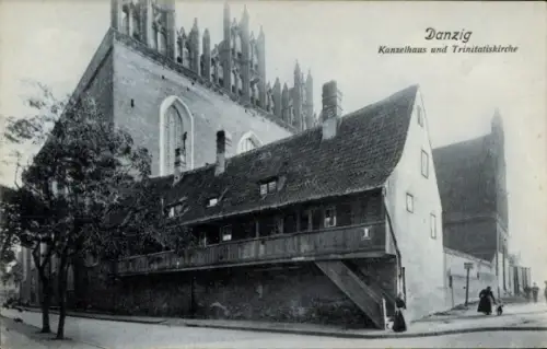 Ak Gdańsk Danzig, Kanzelhaus, Trinitatiskirche