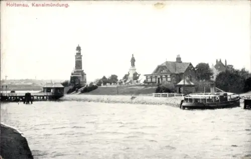 Ak Holtenau Kiel, Kanalmündung
