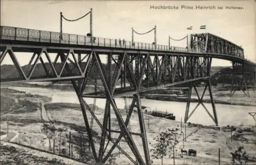 Ak Holtenau Kiel, Hochbrücke Prinz Heinrich