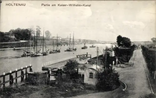 Ak Holtenau Kiel, Kaiser-Wilhelm-Kanal