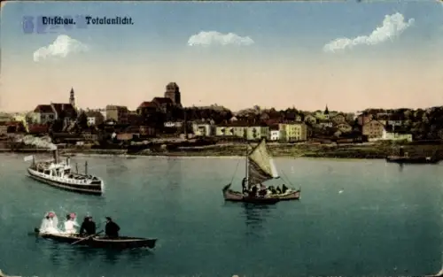 Ak Tczew Dirschau Pommern, Gesamtansicht