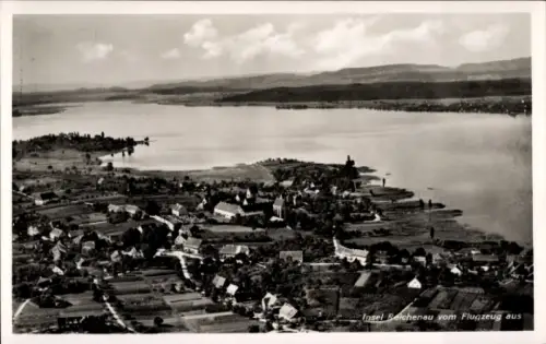 Ak Insel Reichenau Bodensee, Fliegeraufnahme