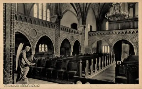 Ak Nowawes Babelsberg Potsdam, Oberlinkirche, Innenansicht