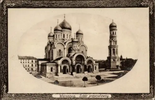 Passepartout Ak Warszawa Warschau Polen, Orthodoxe Kathedrale
