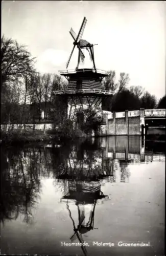 Ak Heemstede Nordholland, Groenendaal, Windmühle