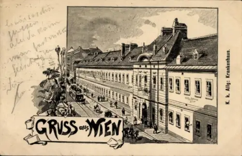 Künstler Ak Wien 1 Innere Stadt, Krankenhaus