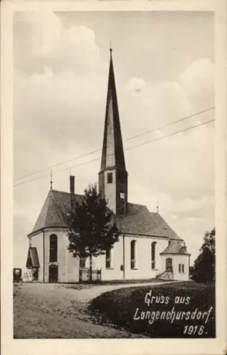 Ak Langenchursdorf Callenberg in Sachsen, Kirche