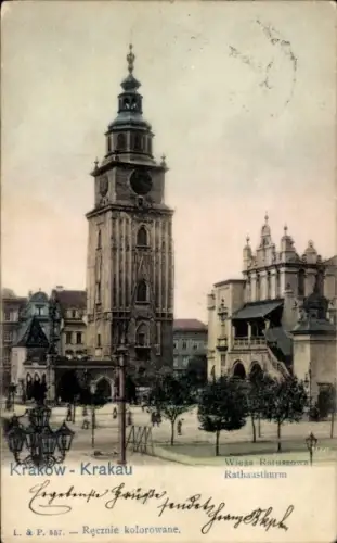 Ak Kraków Krakau Polen, Rathausturm