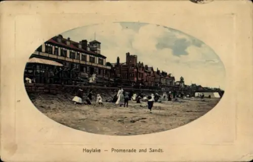 Präge Ak Hoylake North West England, Promenade, Strand