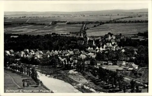 Ak Beihingen Freiberg am Neckar, Luftaufnahme