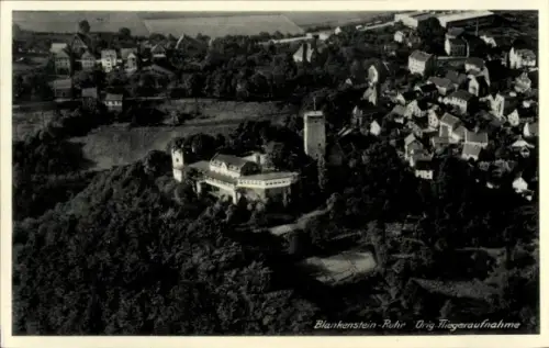 Ak Blankenstein an der Ruhr Hattingen, Fliegeraufnahme