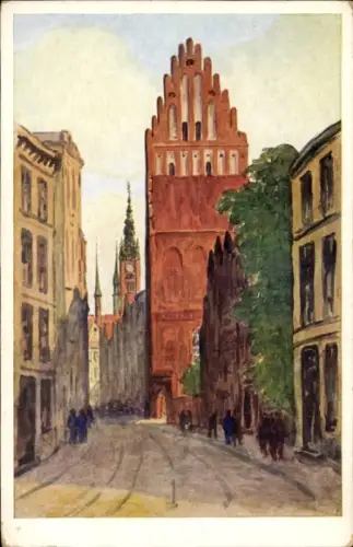 Künstler Ak Hellingrath, B., Gdańsk Danzig, Petrikirche