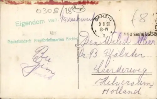 Ak Gdańsk Danzig, Bahnhof