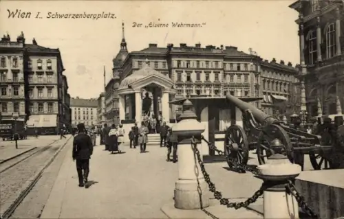 Ak Wien 1 Innere Stadt, Schwarzenbergplatz, Der Eiserne Wehrmann