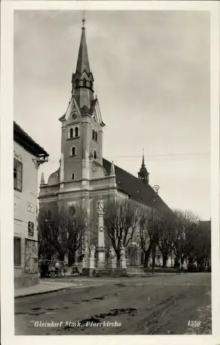 Ak Gleisdorf Steiermark, Pfarrkirche