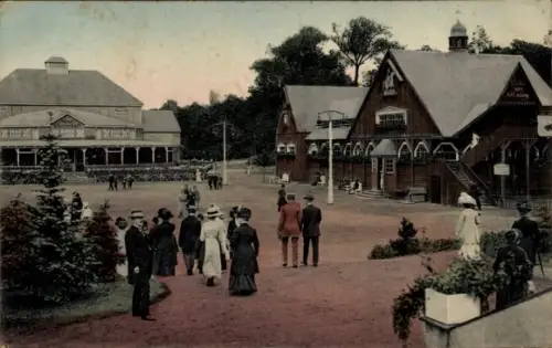 Ak Freiberg in Sachsen, Erzgebirgsausstellung 1912, Besucher