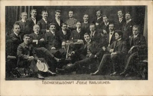 Ak Karlsruhe in Baden, Tischgesellschaft Fidele Karlsruher