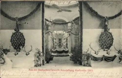 Ak Karlsruhe in Baden, Badischen Geweih-Ausstellung 1903