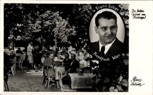 Ak Wien 19. Döbling Österreich, Heuriger in Nußdorf, Hackhofergasse 12, Franz Schier, Rundfunk Wien