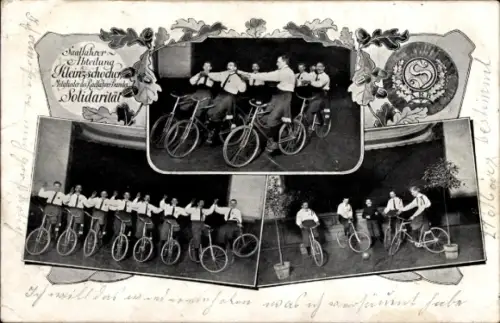 Ak Kleinzschocher Leipzig, Saalfahrer-Abteilung, Radfahrer-Bund Solidarität
