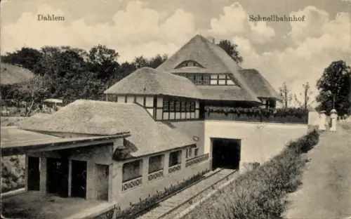 Ak Berlin Zehlendorf Dahlem, Schnellbahnhof