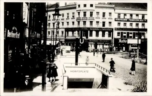 Ak Berlin Kreuzberg, Moritzplatz, U-Bahn Haltestelle