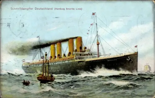 Ak Schnelldampfer Deutschland, HAPAG