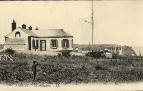 Ak Étretat Seine Maritime, Semaphor