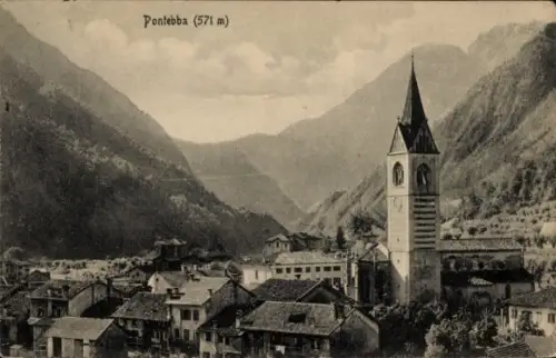 Ak Pontebba Pontafel Friuli Venezia Giulia, Gesamtansicht